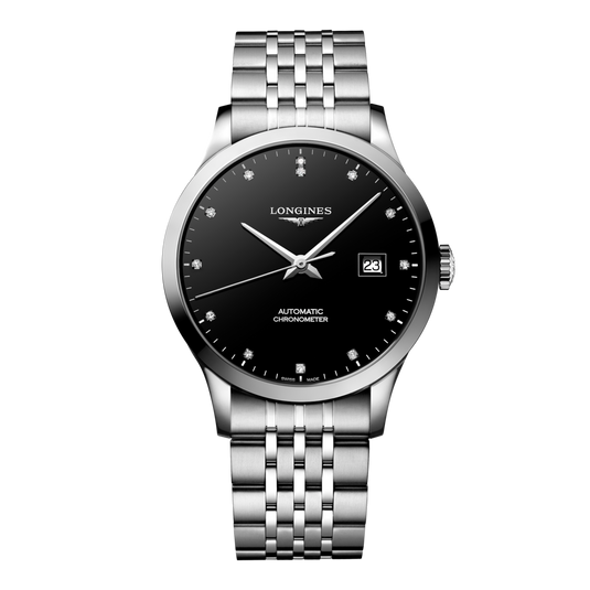 Longines Record Automatic Watch, Ø 40.00 Mm, Stainless Steel. L2.821.4.57.6
